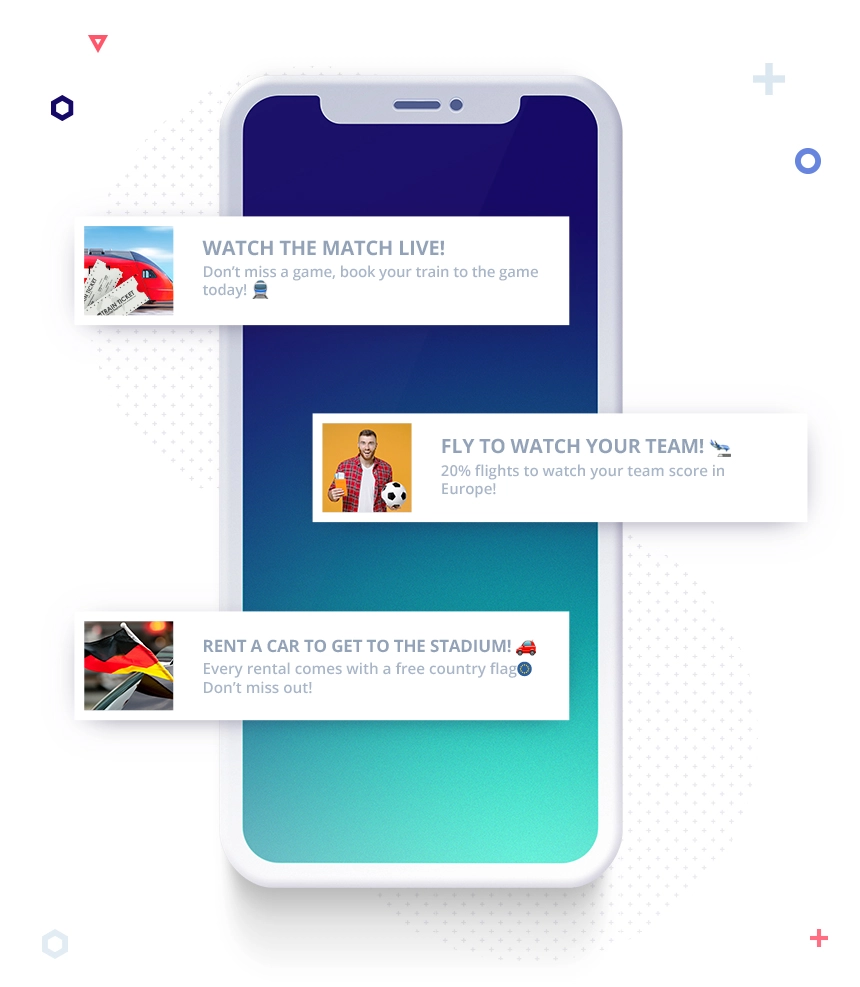 Пример push-рекламы о путешествиях и копия