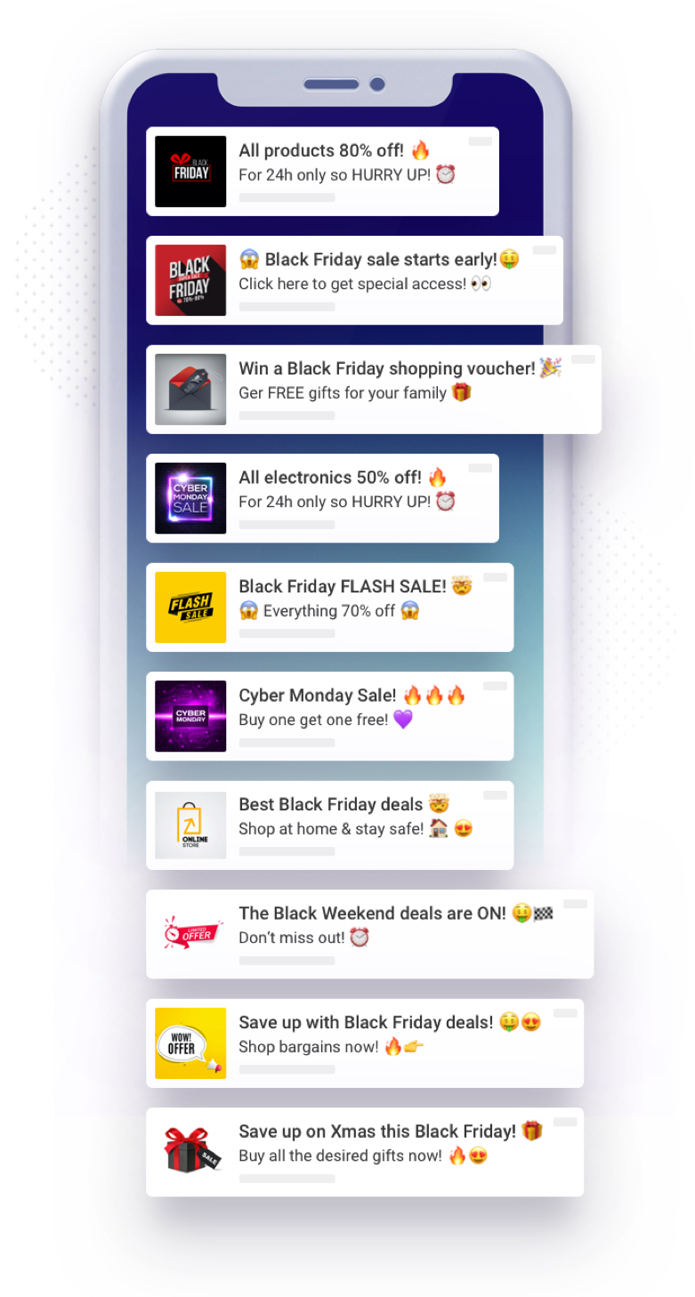 Créations push BFCM