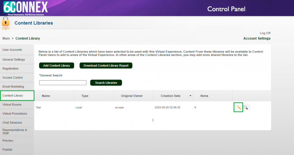 Libreria dei contenuti