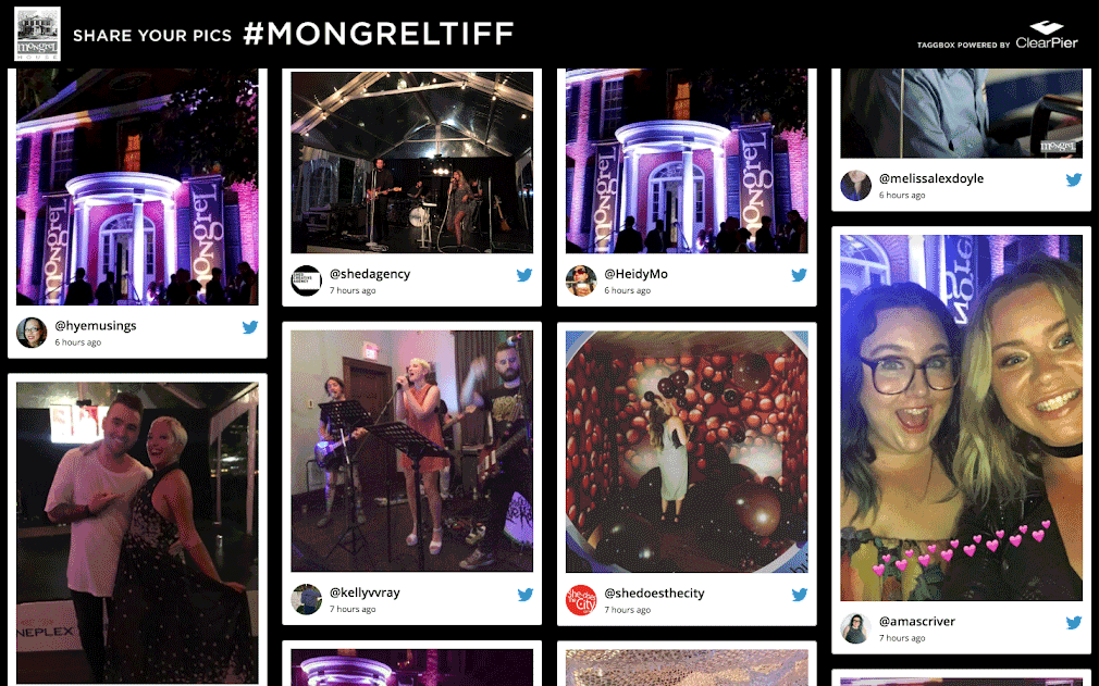 Twitter Wall all'evento