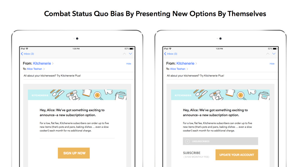 Moyens de lutter contre le biais du statu quo