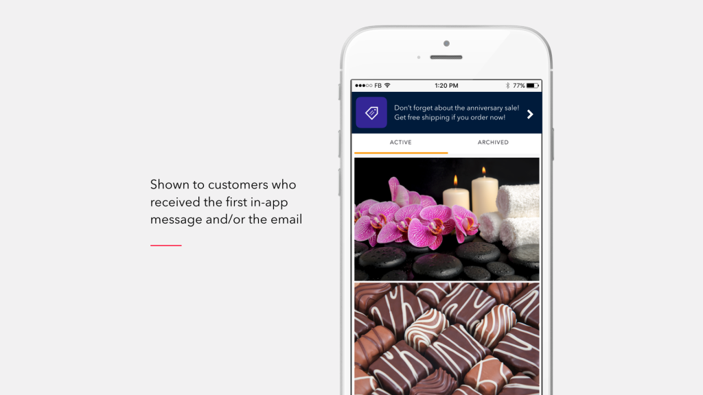 促销简单的应用内消息