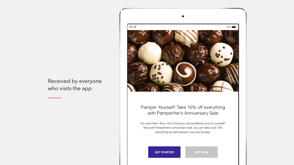 促销丰富的应用内消息