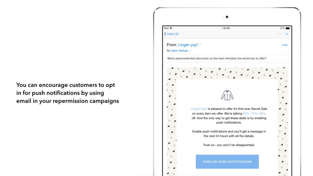 Push-Benachrichtigungs-Wiedererlaubniskampagne