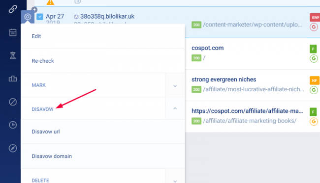 バックリンク-レポート