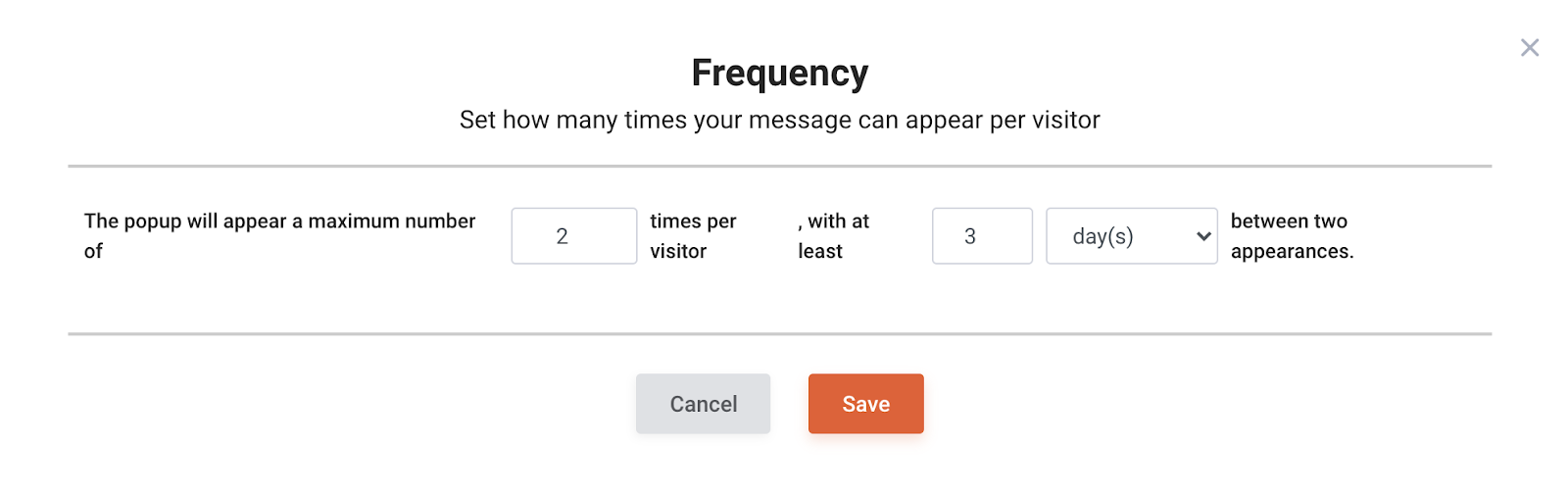 기존 팝업의 효과를 두 배로 늘리는 15가지 모범 사례 Optimonk frequency settings - 15 Best Practices to Double The Effectiveness of Your Existing Popups