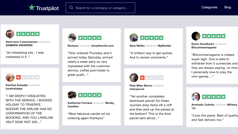 trustpilot 小部件