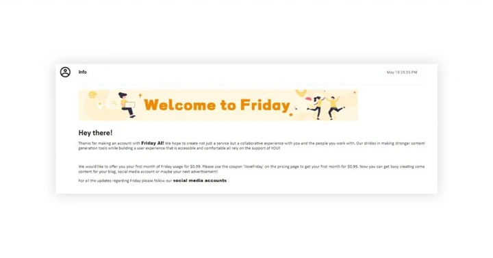 การออกแบบอีเมลสำหรับผู้ใช้ใหม่