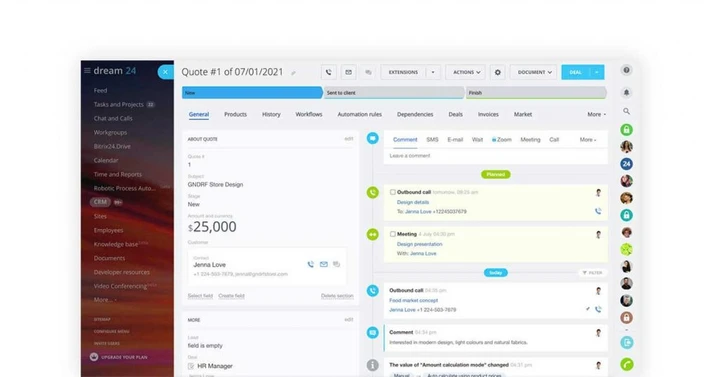 รูปภาพแดชบอร์ด Bitrix24 CRM
