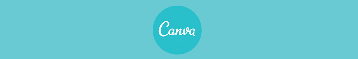 蓝绿色背景下的 Canva 徽标