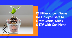 Klaviyo 用戶使用 OptiMonk 增加潛在客戶、銷售和 LTV 的 12 種鮮為人知的方法 12 little known ways for klaviyo users banner 300x157 - 12 Little-Known Ways for Klaviyo Users to Grow Leads, Sales & LTV with OptiMonk