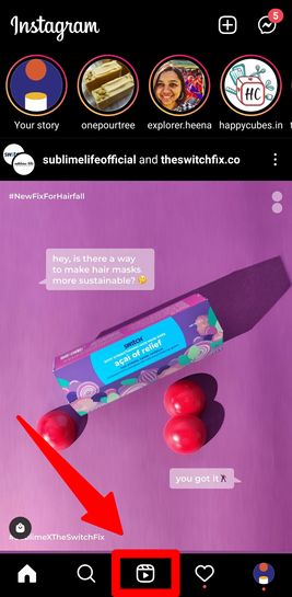 igリールにアクセス