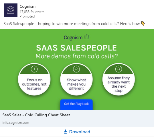 Cognism Cold Calling Ad