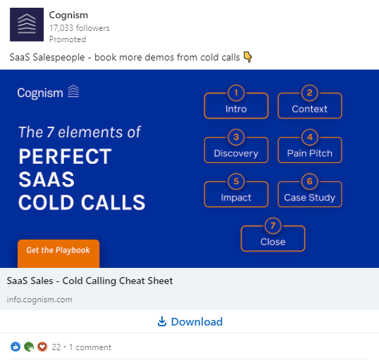 Cognism Cold Calling Ad