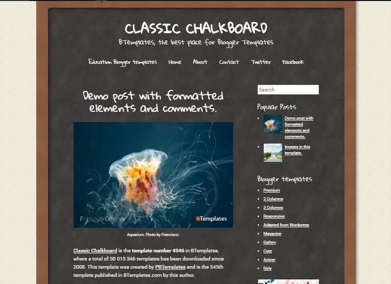 Kostenlose Tafelvorlage