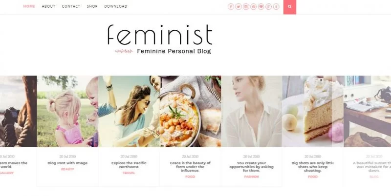 Feministische Blogger-Vorlage