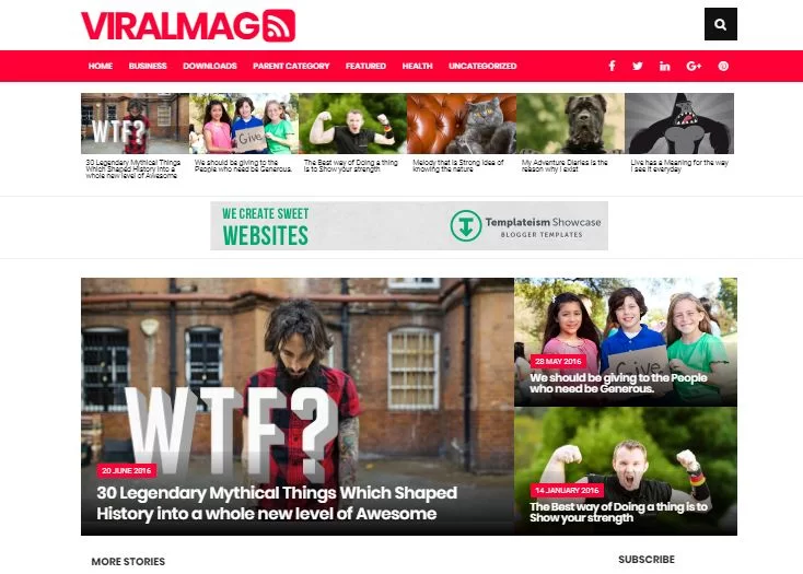 Viral Mag Blogger-Vorlage