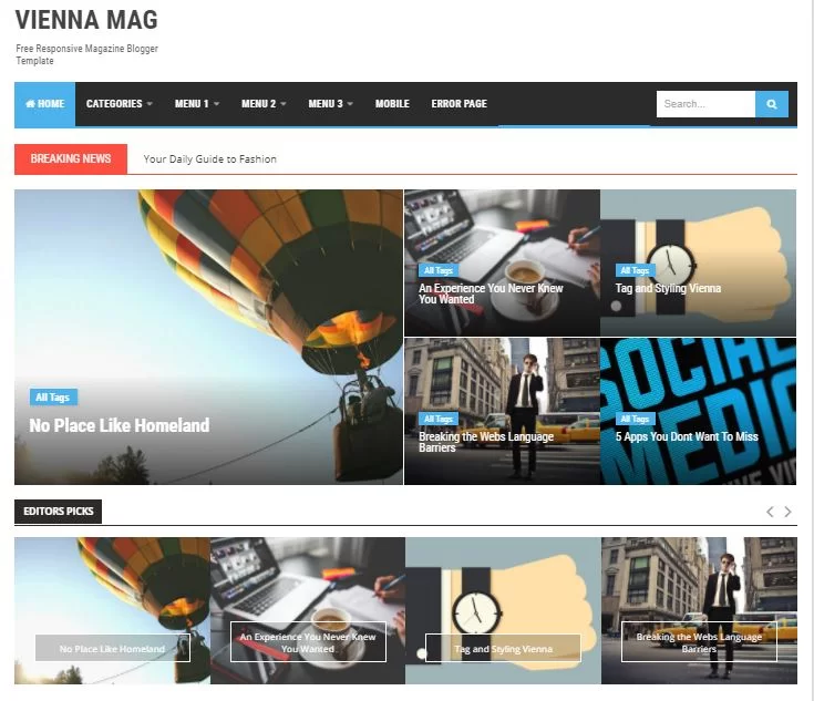 Wien Blogger Vorlage