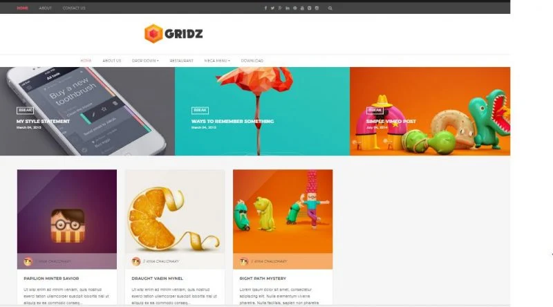 Gridz Blogspot-Vorlage