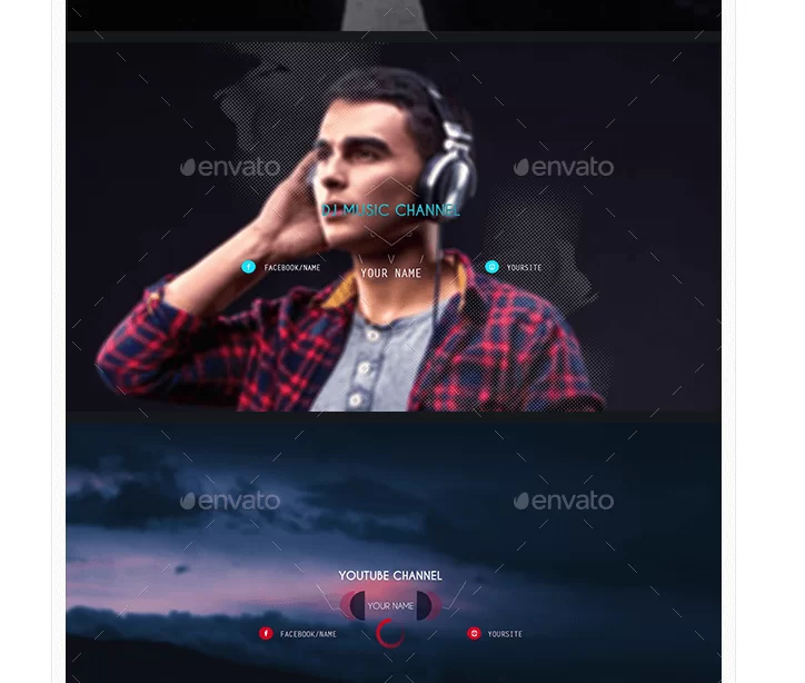 YouTube 横幅频道模板