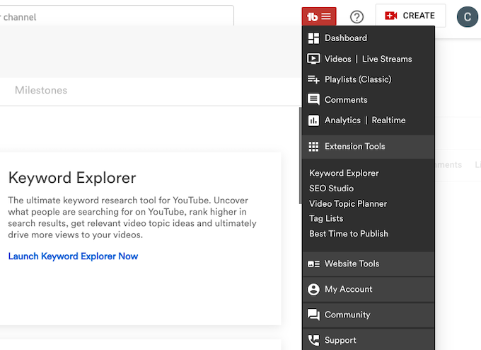 TubeBuddy-Erweiterungswerkzeuge