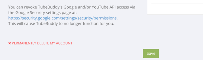 TubeBuddy-Stornierung
