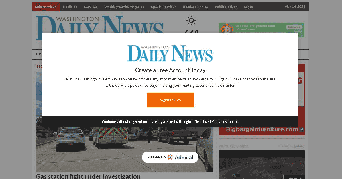 Mur d'inscription au Washington Daily News