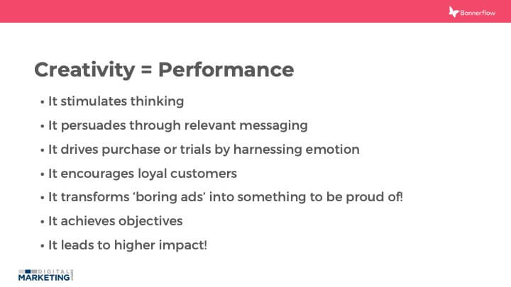 La creatividad significa un mayor rendimiento