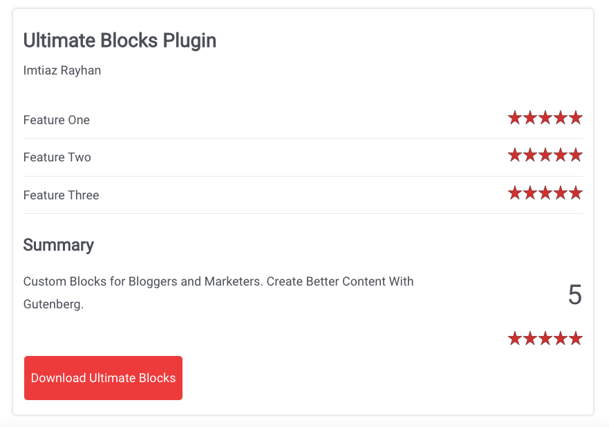 Classificação por estrelas do Ultimate Blocks