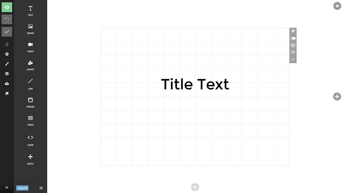 スライドインターフェース。