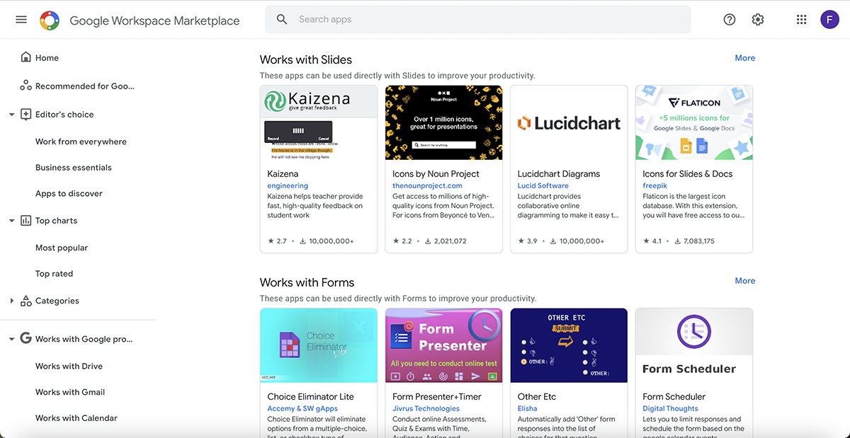 Googleスライドで利用可能なテンプレート。