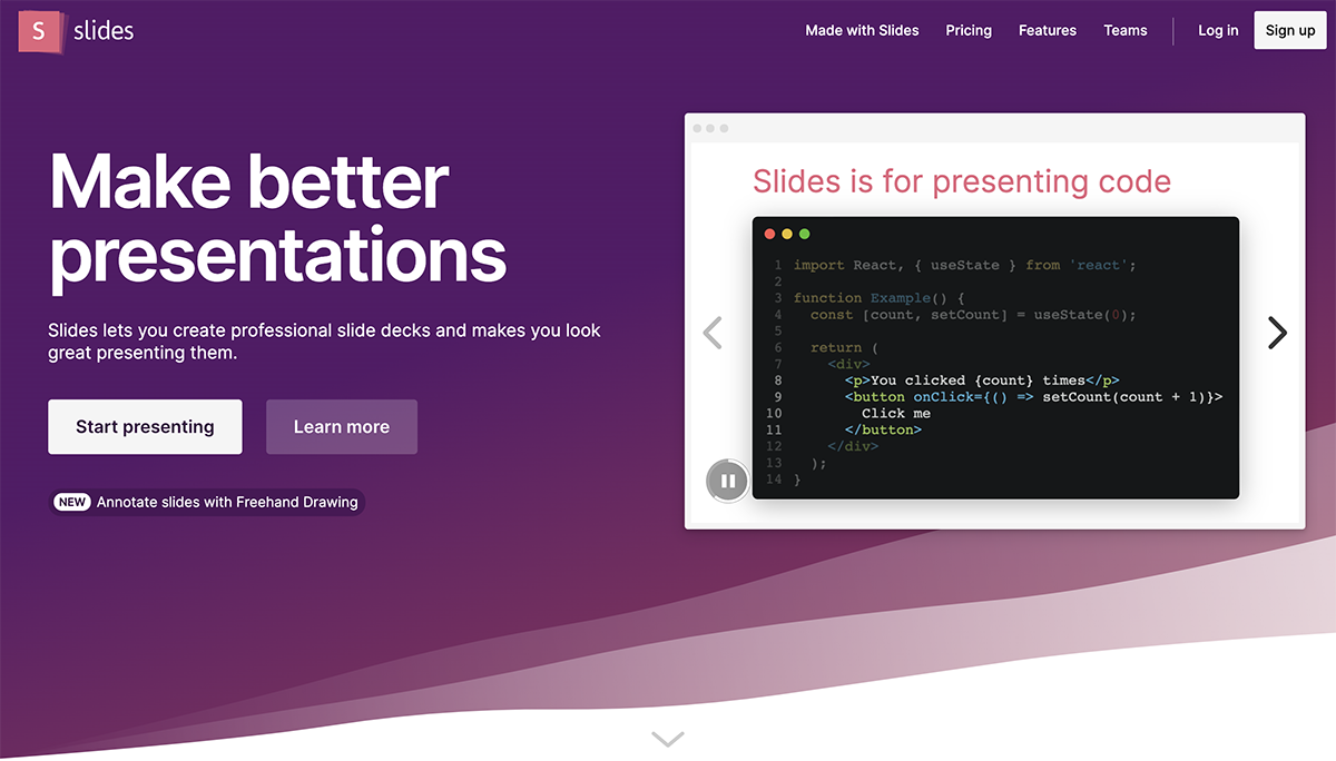 スライドのホームページ。