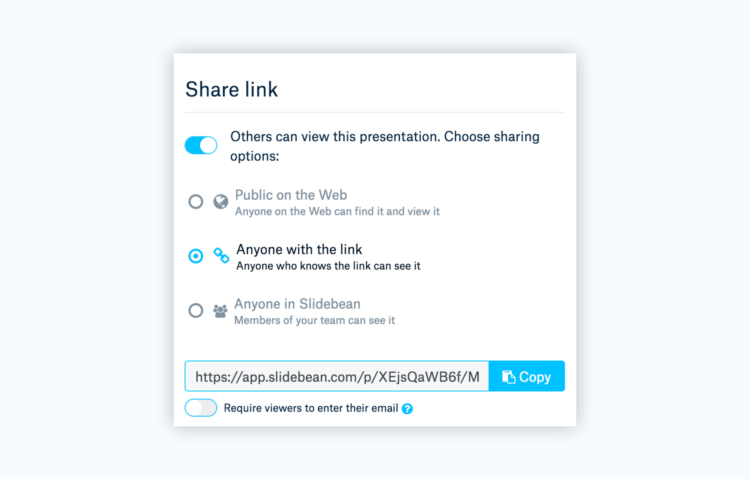 スライドビーンプレゼンテーションソフトウェアプレゼンテーションツール共有リンク