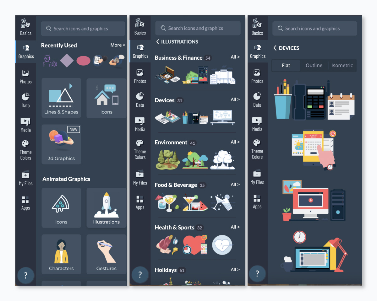 Vismeグラフィックアセットライブラリ。