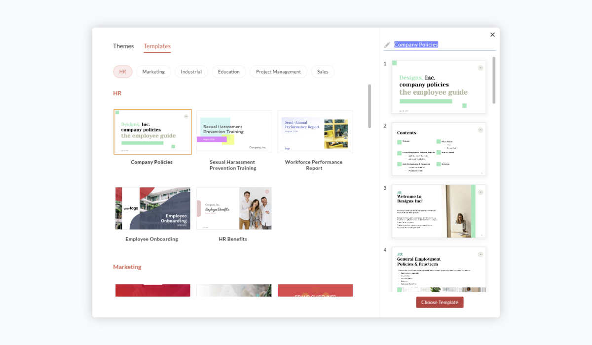 最高のプレゼンテーションソフトウェア-zohoshowtemplate