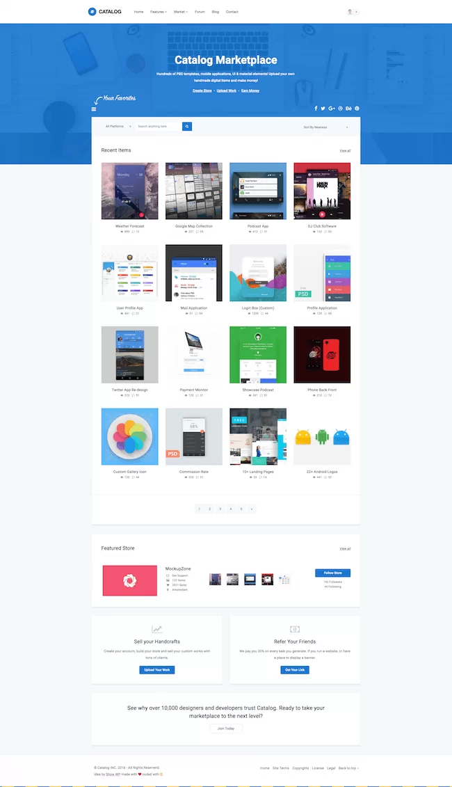 قالب الكتالوج