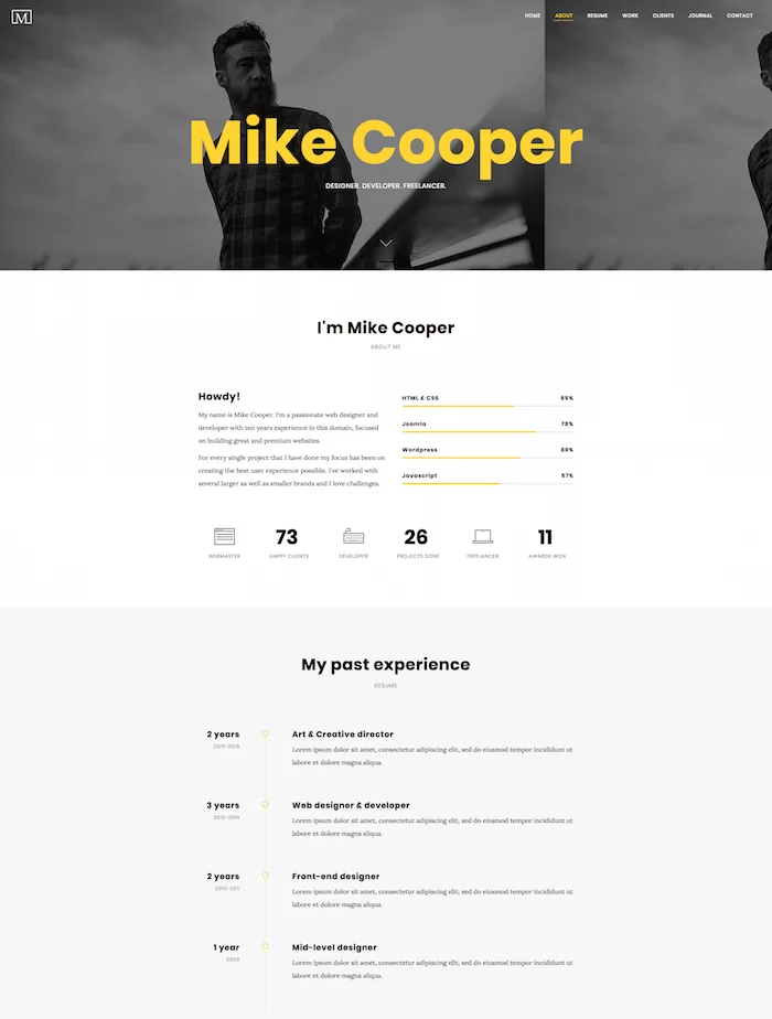 ผลงานส่วนตัวของ Mini Joomla Onepage