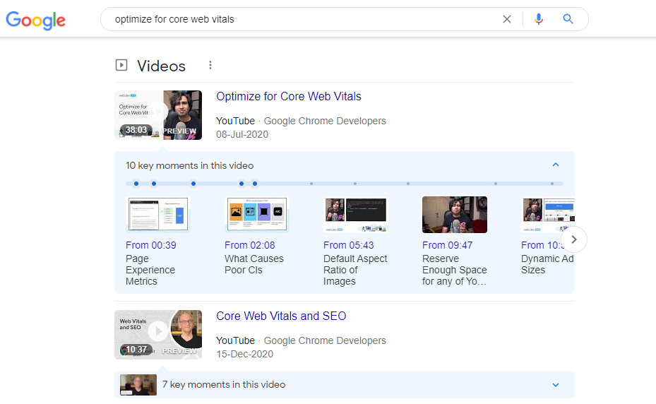 اتجاهات مقاطع الفيديو