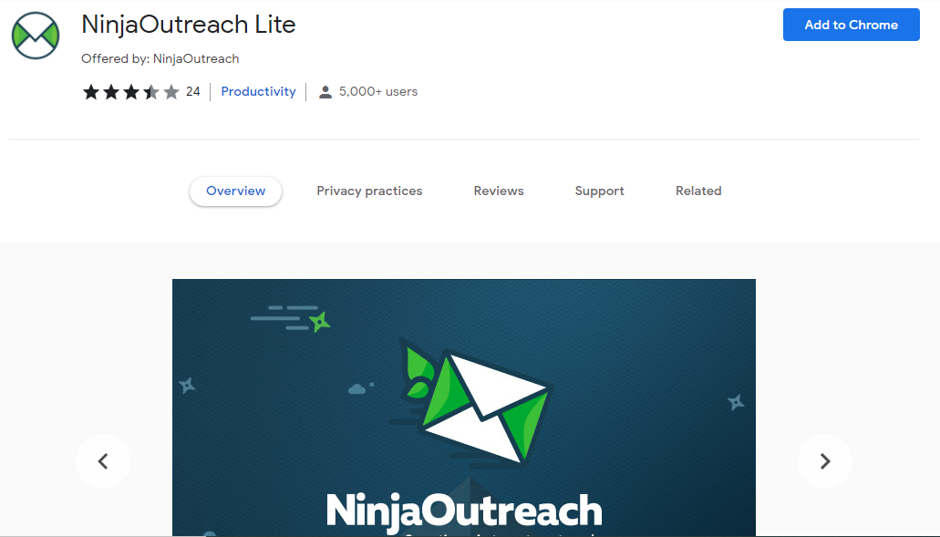ملحق NinjaOutreach Lite Chrome