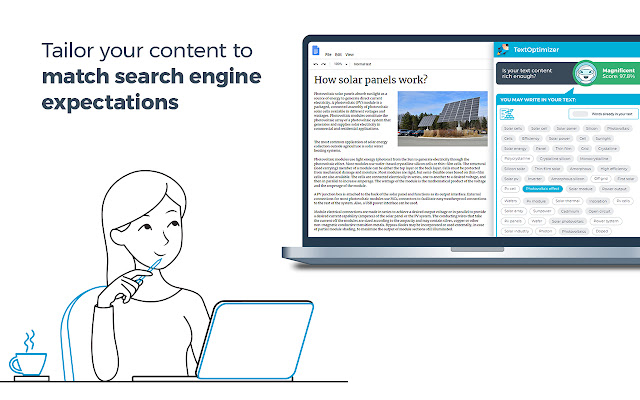 ملحق كروم TextOptimizer