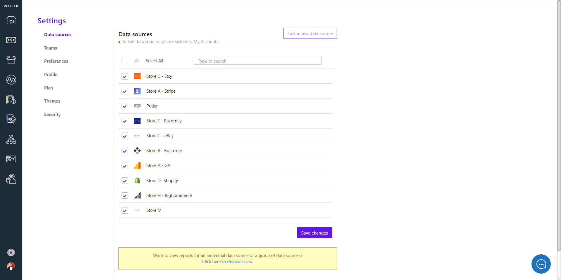 將您的所有數據帶到 Putler