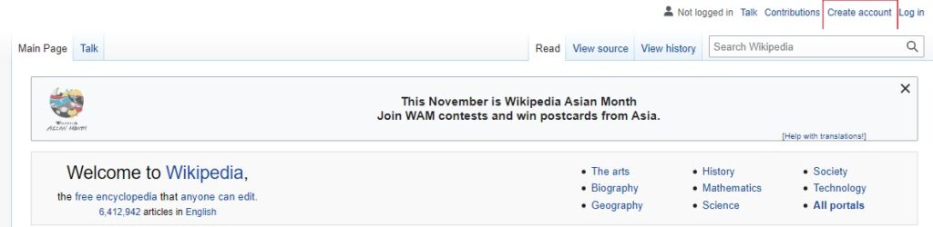 Créer une page Wikipédia, comment accéder à Wikipédia, créer un compte Wikipédia, modèle économique de Wikipédia, B0055