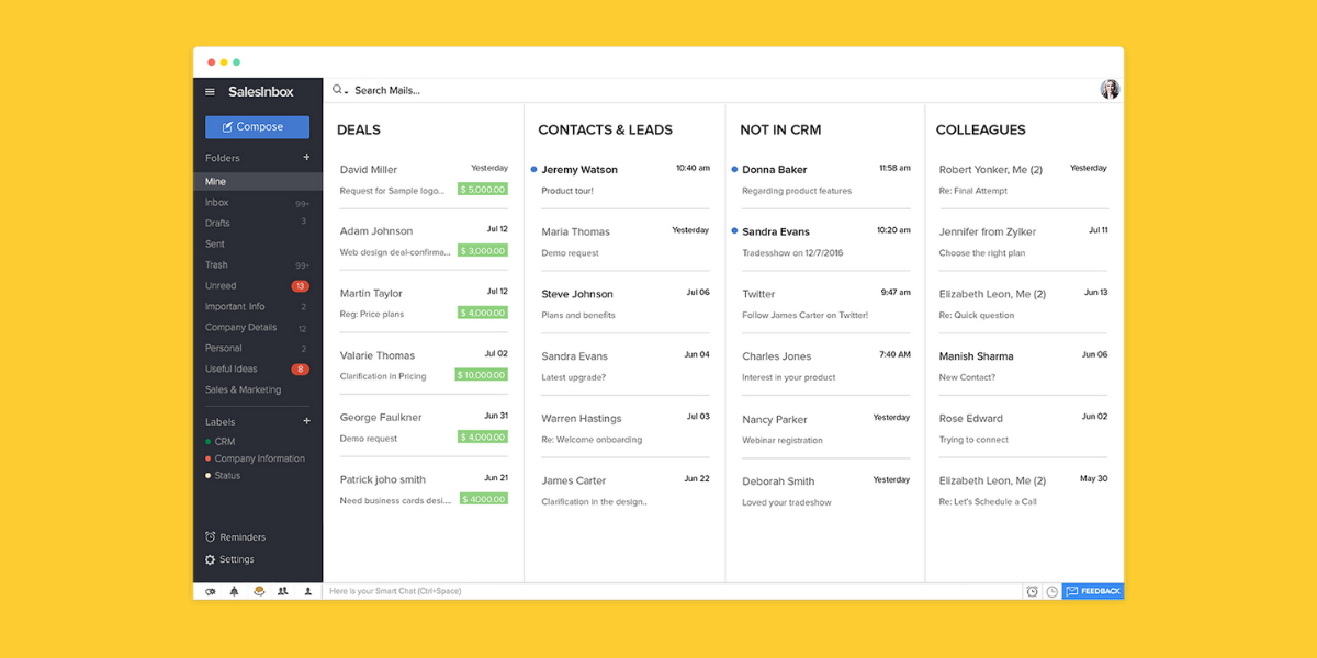 จัดระเบียบอีเมลตามลำดับความสำคัญในการขาย _ Zoho CRM _ Encaptechno