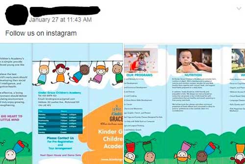 exemplo de grupo do facebook postagem com spam