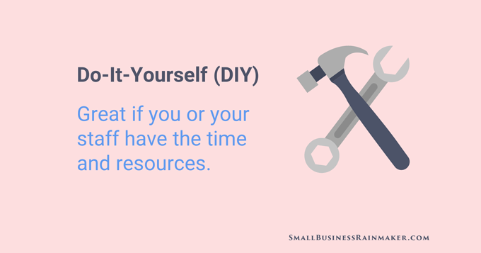 contenuto visivo fai da te per la pagina aziendale di facebook