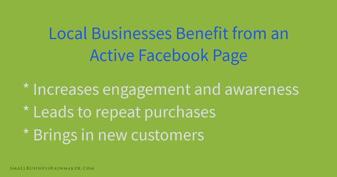 le imprese locali beneficiano della pagina aziendale di Facebook