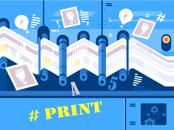 ローカルビジネスマーケティング用の印刷媒体