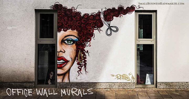 murais de parede de escritório aumentam a produtividade