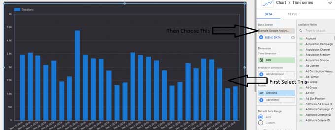 google data studio e conexão google analytics