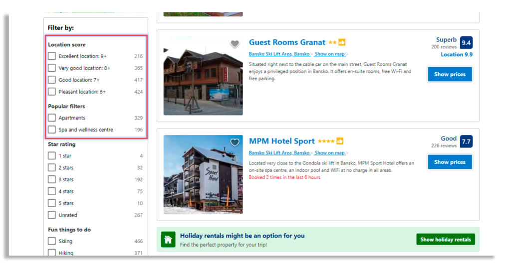 予約フィルター